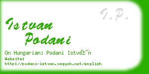 istvan podani business card